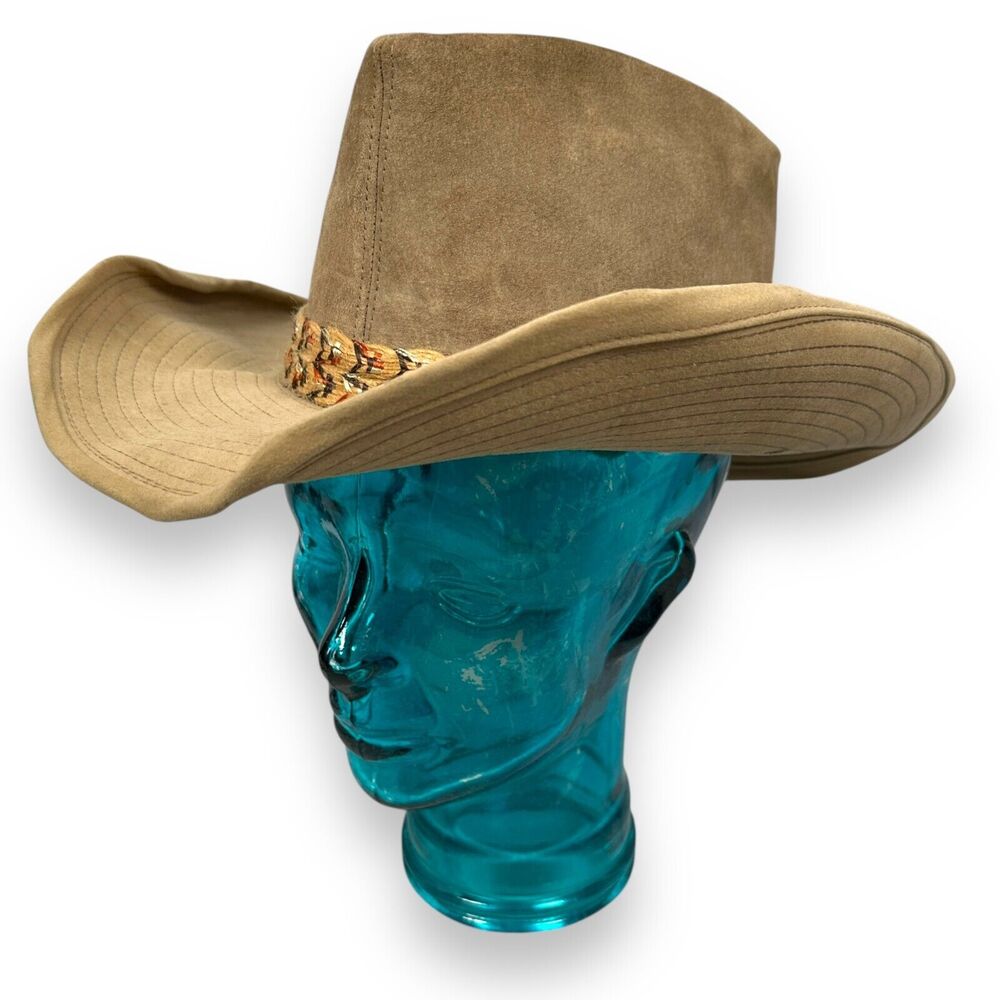 Resistol Stagecoach Cowboy Hat Men’s 7 Brown Wide Brim Western Suede Leather